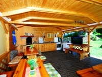 Roof-covered barbecue area - Accommodation in Slovakia - cottages Aquatherm